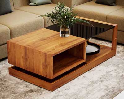 Micro Box Teak Wood Coffee Table